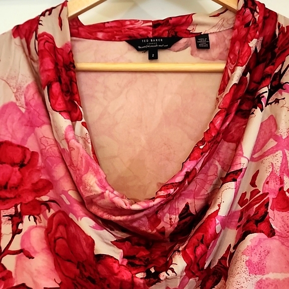 Ted Baker Ladies Top with cowl Neck size S /US 2 - Picture 2 of 5